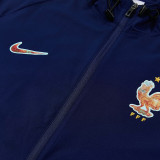 26/27 France Royal Blue Hooded Windbreaker Tracksuit