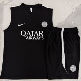 26/27 PSG Black Tank top and shorts suit#D26026