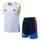 26/27Colombia White Tank top and shorts suit#D26023