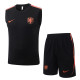 26/27 Netherlands Black Tank top and shorts suit#D26038