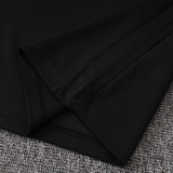 26/27 Netherlands Black Tank top and shorts suit#D26038