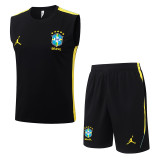 26/27 Brazil Black Tank top and shorts suit#D26029