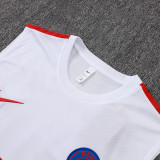 26/27 PSG White Tank top and shorts suit#D26039