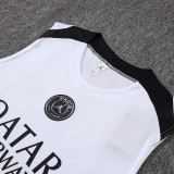 26/27 PSG Jordan White Tank top and Grey shorts suit#D26027(黑广告与灰裤)