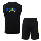 26/27 Brazil Black Tank top and shorts suit#D26029