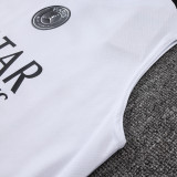 26/27 PSG Jordan White Tank top and Grey shorts suit#D26027(黑广告与灰裤)