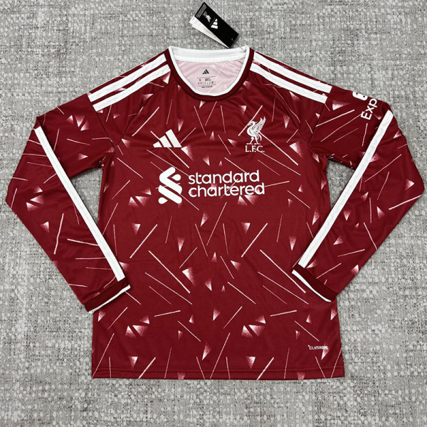 26/27 LIV Home Long Sleeve Fans Soccer Jersey