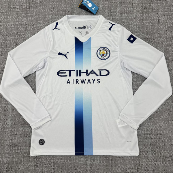26/27 Man City Away Long Sleeve Fans Soccer Jersey