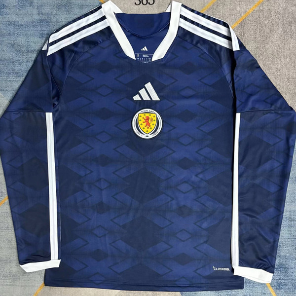 26/27 Scotland Home Long Sleeve Fans Soccer Jersey