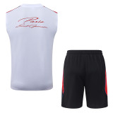 26/27 PSG White Tank top and shorts suit#D26039