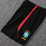 26/27 Brazil Black Tank top and shorts suit#D26028(红色衣边)
