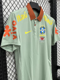 26/27 Brazil Light Green Leisure quick drying Men's Polo-shirt Top#PL7701