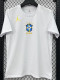 26/27 Brazil AJ White Pure Cotton Men's T-shirt#T306大标
