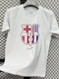 26/27 BAR White Pure Cotton Men's T-shirt#T314(渐变大标)