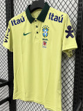 26/27 Brazil Yellow Leisure quick drying Men's Polo-shirt Top#PL7701