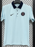 26/27 PSG Sky Blue Leisure quick drying Men's Polo-shirt Top#PL7703