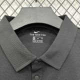 26/27 PSG Black Leisure quick drying Men's Polo-shirt Top#PL6619