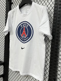 26/27 PSG Ｗhite Pure Cotton Men's T-shirt#T307大标