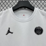 26/27 PSG AJ Ｗhite Pure Cotton Men's T-shirt#T304