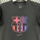 26/27 BAR Black Pure Cotton Men's T-shirt#T314(渐变大标)
