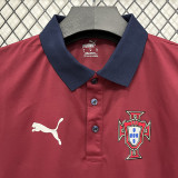 26/27 Portugal Red Leisure quick drying Men's Polo-shirt Top#PL7702