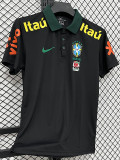 26/27 Brazil Black Leisure quick drying Men's Polo-shirt Top#PL7701
