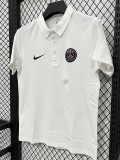 26/27 PSG White Leisure quick drying Men's Polo-shirt Top#PL6619
