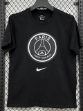 26/27 PSG Black Pure Cotton Men's T-shirt#T307大标
