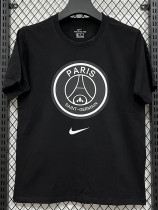 26/27 PSG Black Pure Cotton Men's T-shirt#T307大标