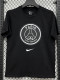 26/27 PSG Black Pure Cotton Men's T-shirt#T307大标