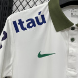 26/27 Brazil Beige White Leisure quick drying Men's Polo-shirt Top#PL7701