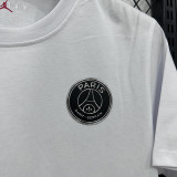 26/27 PSG AJ Ｗhite Pure Cotton Men's T-shirt#T304