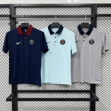 26/27 PSG Royal Blue Leisure quick drying Men's Polo-shirt Top#PL7703