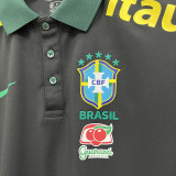 26/27 Brazil Black Leisure quick drying Men's Polo-shirt Top#PL7701