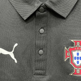 26/27 Portugal Black Leisure quick drying Men's Polo-shirt Top#PL6617