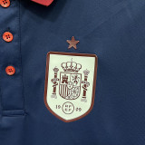 26/27 Spain Royal Blue Leisure quick drying Men's Polo-shirt Top#PL7704