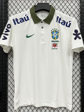 26/27 Brazil Beige White Leisure quick drying Men's Polo-shirt Top#PL7701