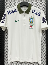 26/27 Brazil Beige White Leisure quick drying Men's Polo-shirt Top#PL7701