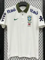 26/27 Brazil Beige White Leisure quick drying Men's Polo-shirt Top#PL7701