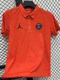 26/27 PSG Orange Leisure quick drying Men's Polo-shirt Top#PL6618