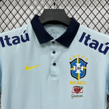 26/27 Brazil Sky Blue Leisure quick drying Men's Polo-shirt Top#PL7701