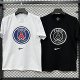 26/27 PSG Ｗhite Pure Cotton Men's T-shirt#T307大标
