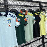 26/27 Brazil Sky Blue Leisure quick drying Men's Polo-shirt Top#PL7701