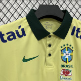 26/27 Brazil Yellow Leisure quick drying Men's Polo-shirt Top#PL7701