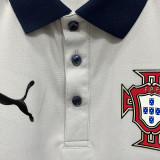 26/27 Portugal Grey Leisure quick drying Men's Polo-shirt Top#PL7702