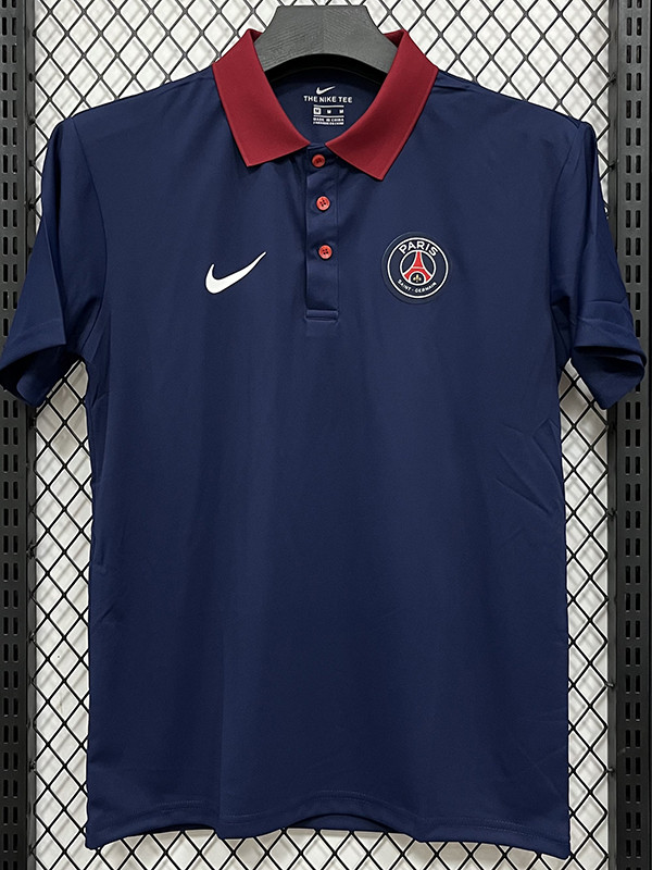 26/27 PSG Royal Blue Leisure quick drying Men's Polo-shirt Top#PL7703