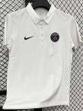 26/27 PSG White Leisure quick drying Men's Polo-shirt Top#PL6619