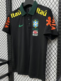 26/27 Brazil Black Leisure quick drying Men's Polo-shirt Top#PL7701