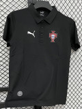 26/27 Portugal Black Leisure quick drying Men's Polo-shirt Top#PL6617