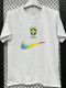 26/27 Brazil White Pure Cotton Men's T-shirt#T296(金标)